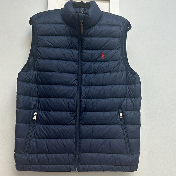 Ralph Lauren Navy Blue Puffer Vest - Picture 2 of 6